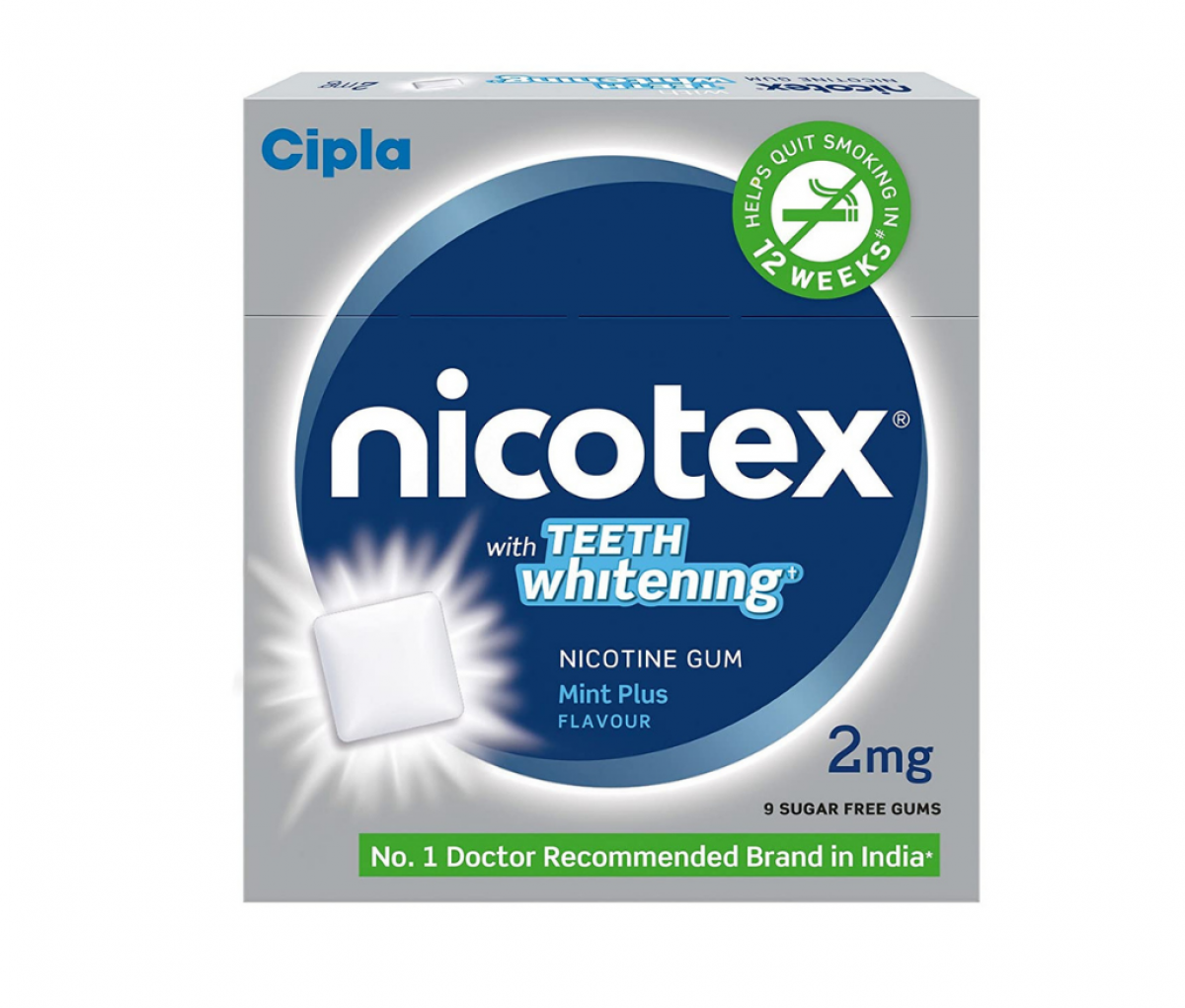 Nicotex Teeth Whitening 2mg Chewing Gums Mint Plus