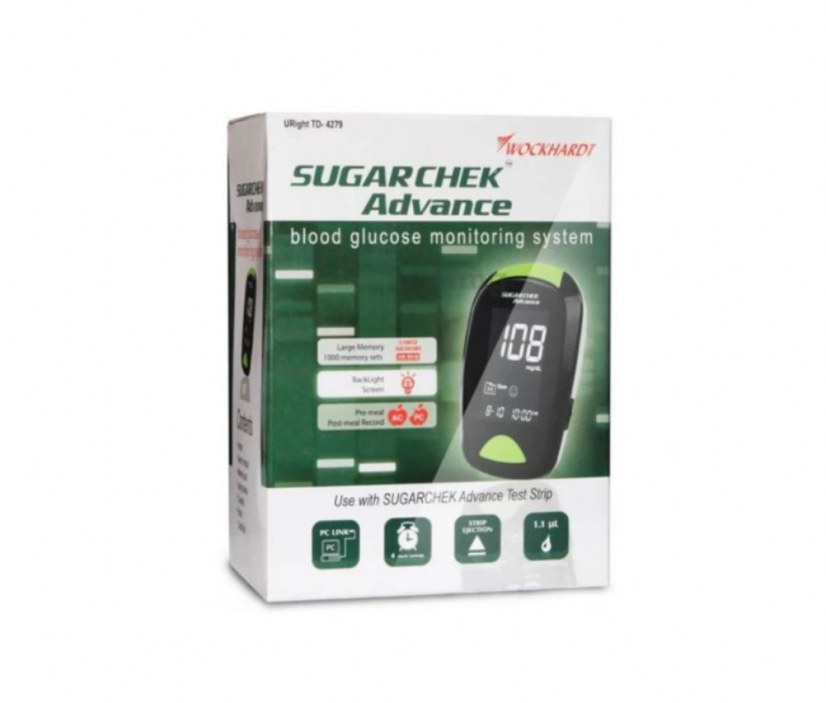 Sugarchek Combo Pack of Advance Glucometer with 10 Strips